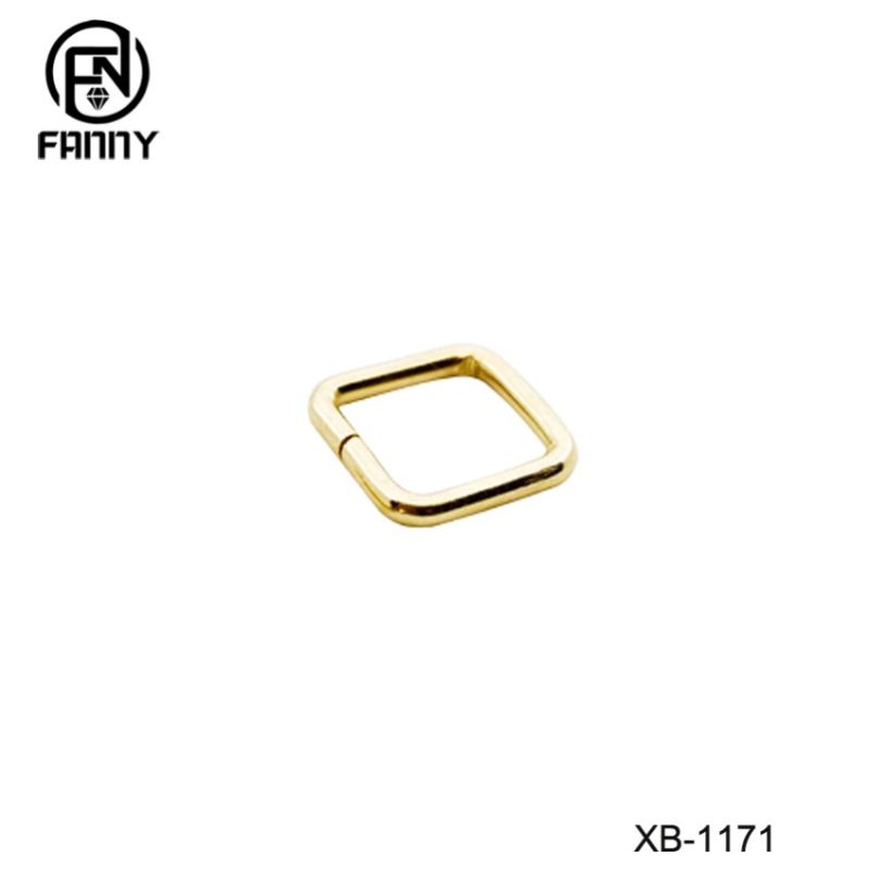 PVD 18K gold rectangular buckle, suitable for webbing, belts and leather accessories for bags